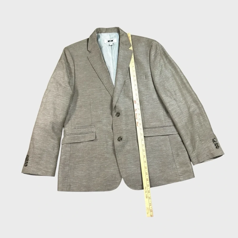 Joseph Abboud Linen Blend Sport Coat Blazer Mens 44 Beige Tan 2‎ Button Jacket